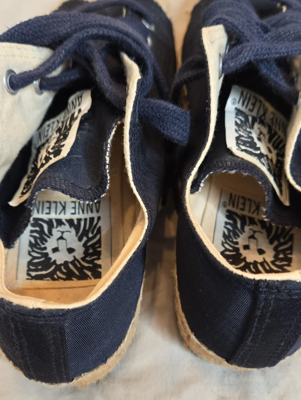 Vintage Navy Canvas Espadrilles Sneakers